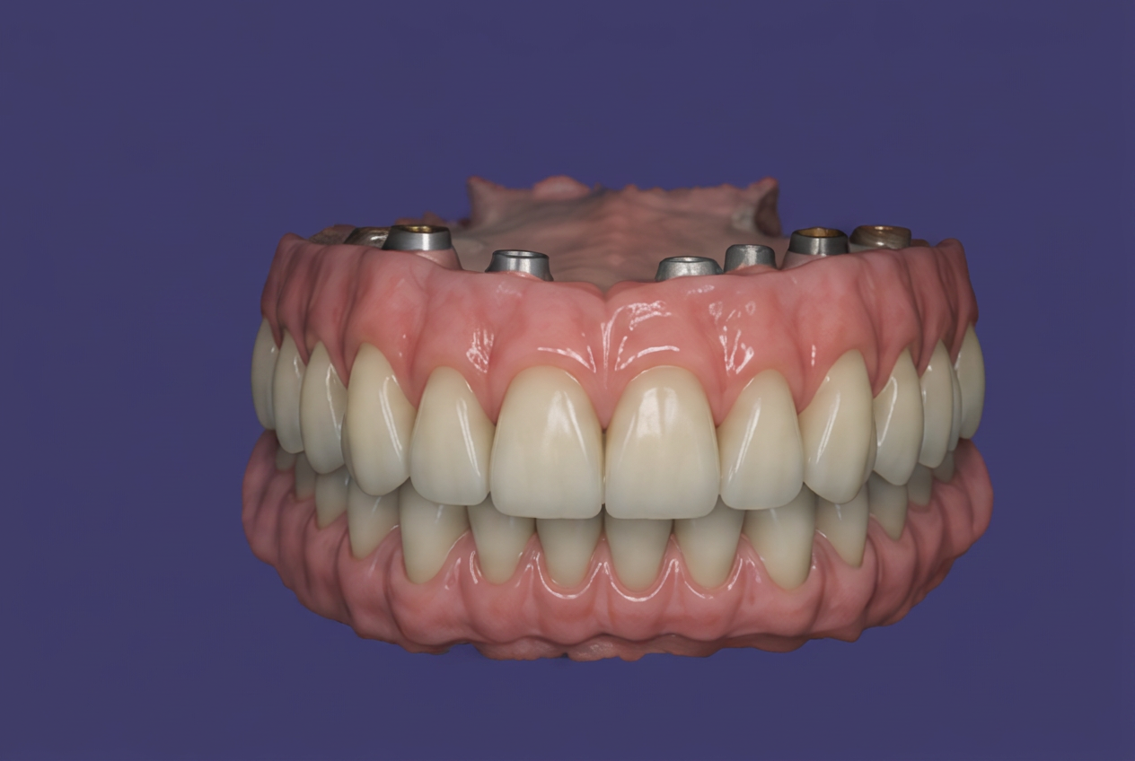 Full arch gingival design around the planned teeth