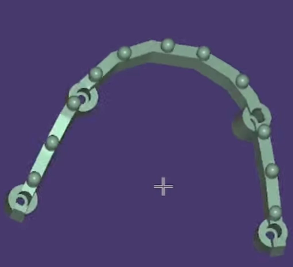 Final bar ready for milling – Implant Bars CAD design