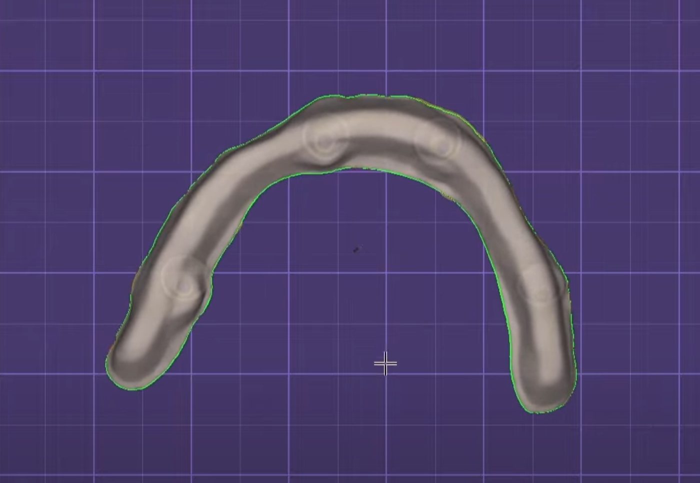 Initial full arch base design in dental CAD